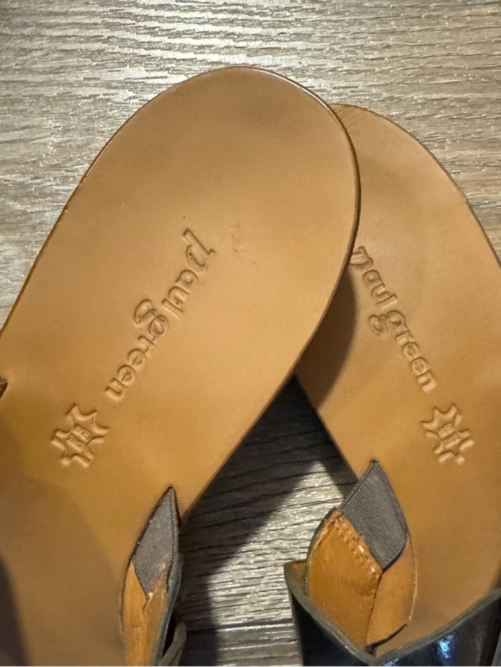 Paul Green Metallic Leather Slide Sandal Sz UK 5 US 7 1/2 - Picture 3 of 8